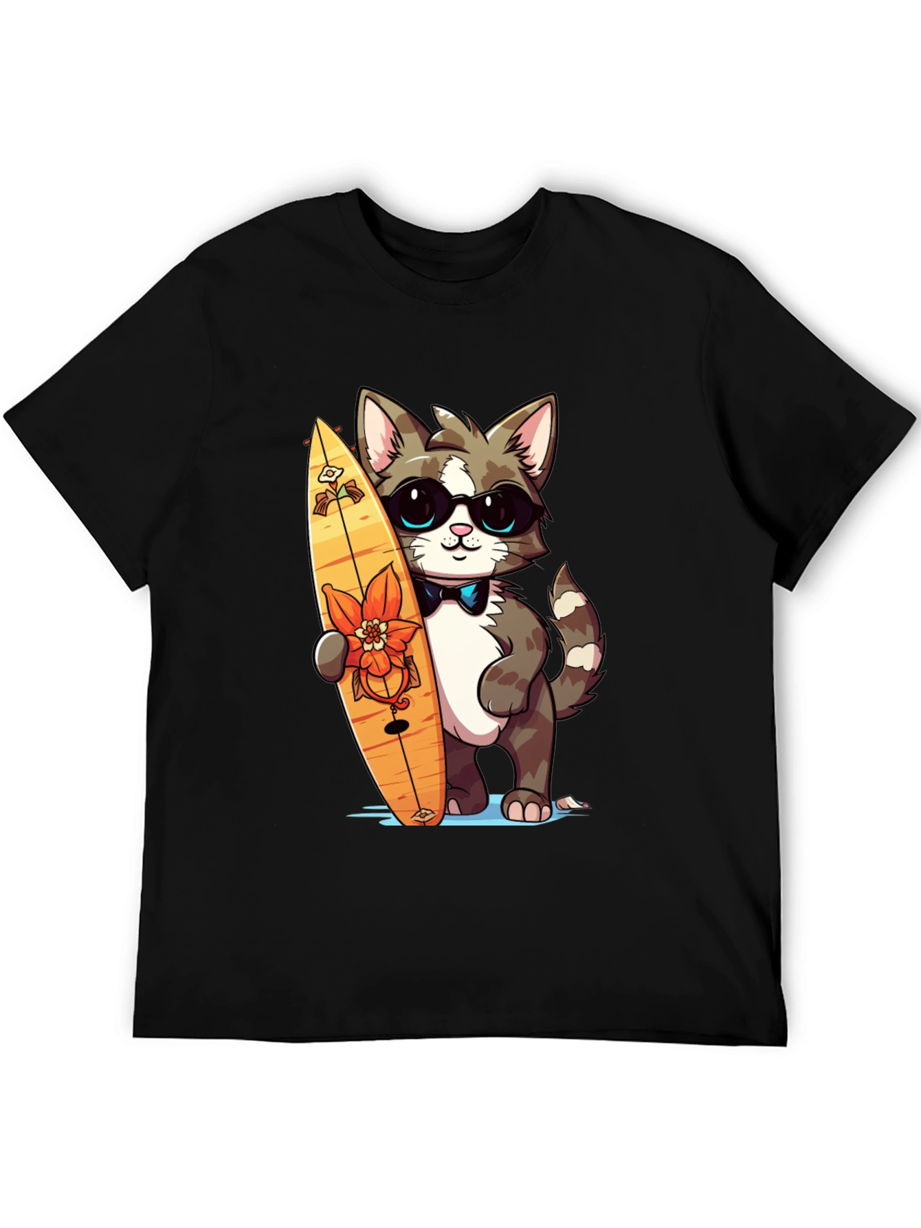 Cool Cat Surfer Graphic Tee