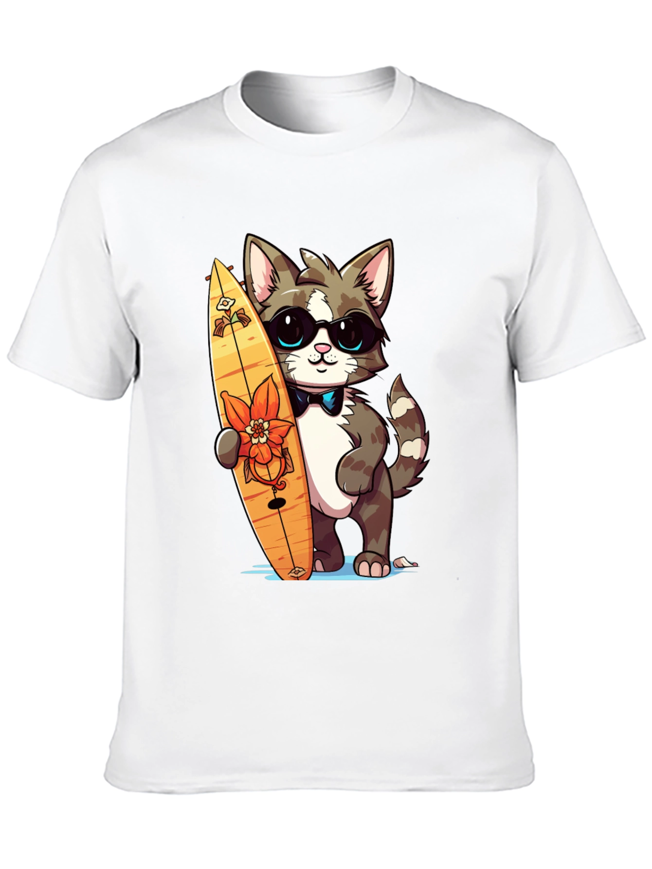 Cool Cat Surfer Graphic Tee