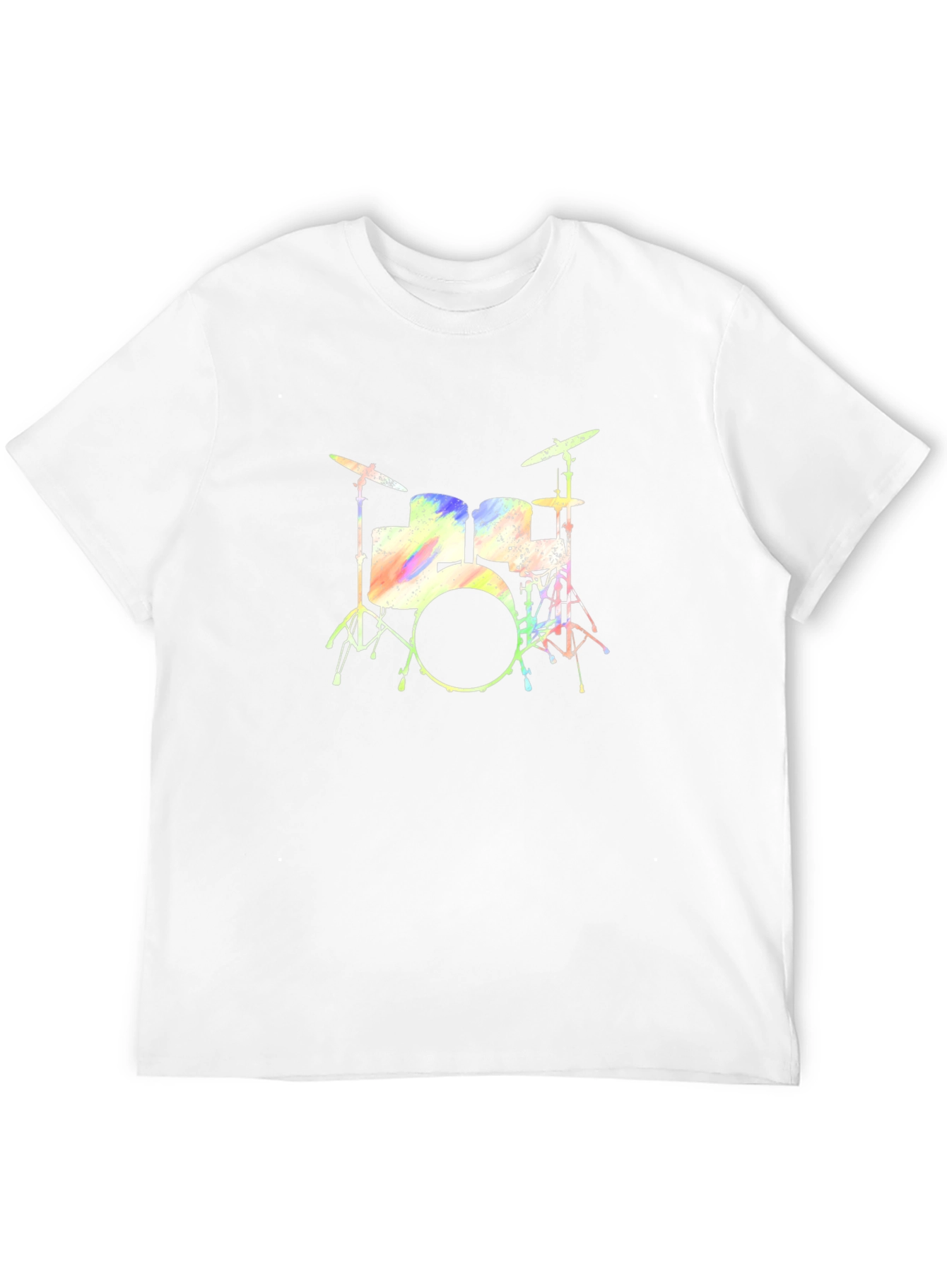 Rainbow Drum Set Graphic Tee - Black
