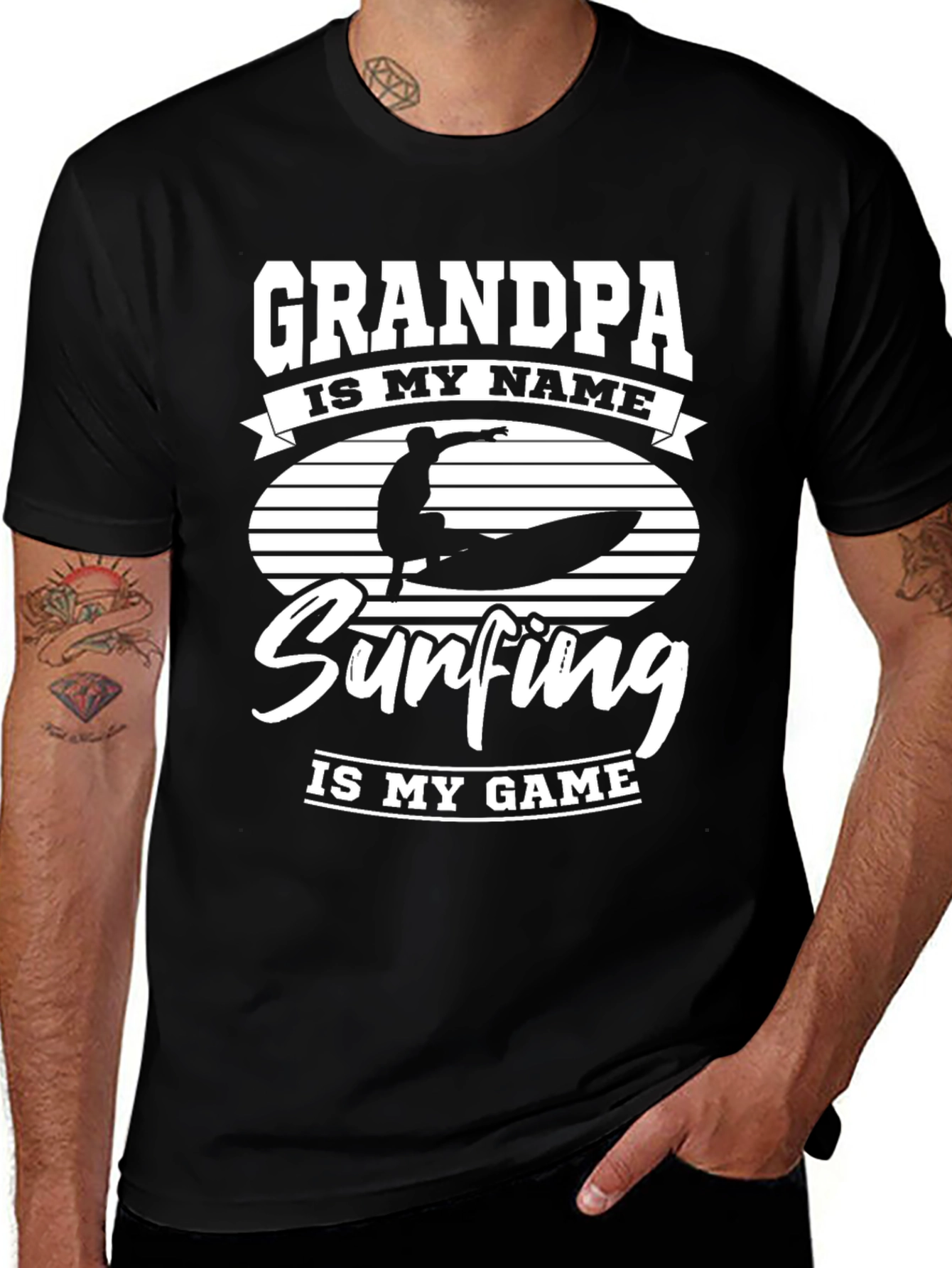 Grandpa Surfing T-Shirt: Is My Game