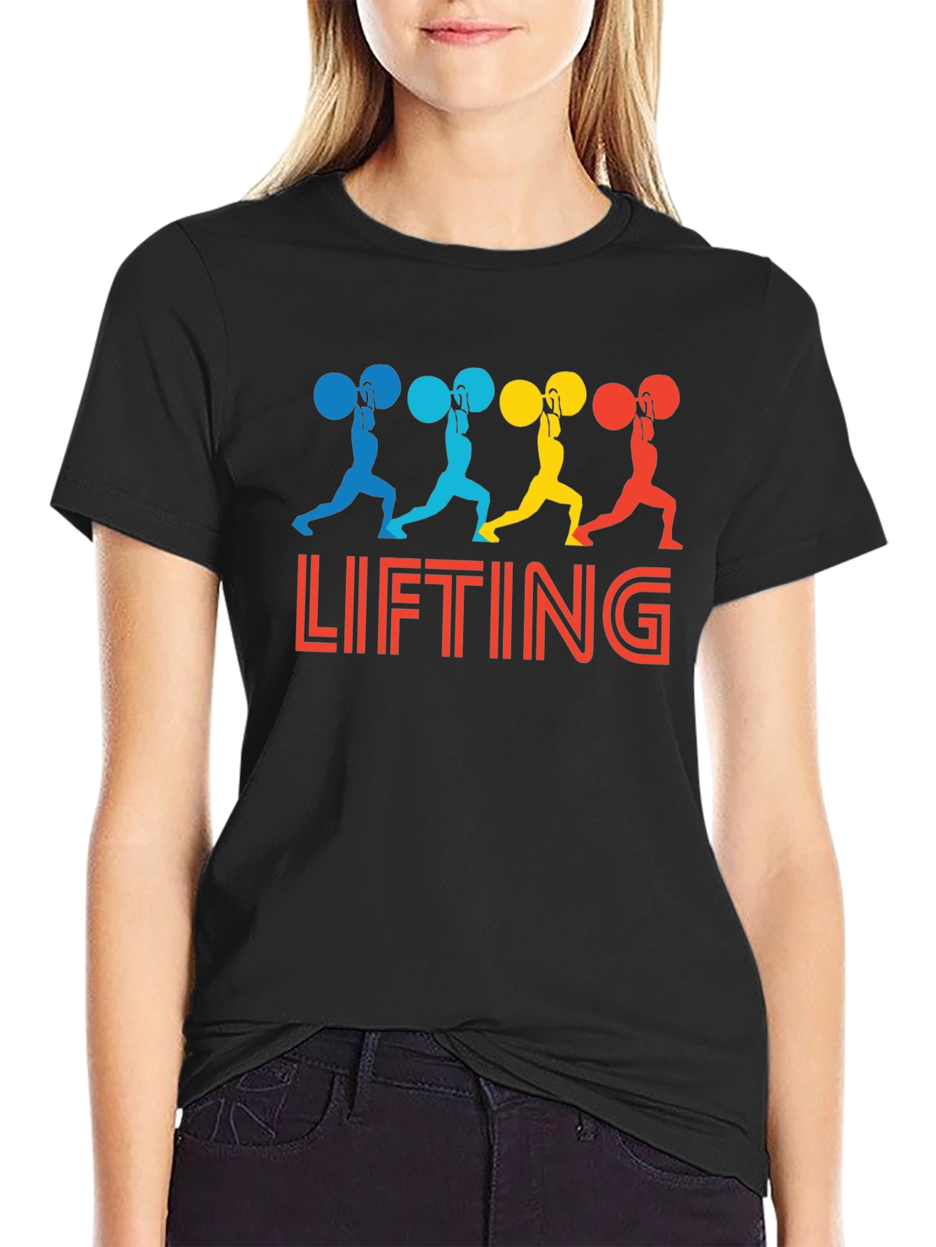 Lifting Silhouette Graphic T-Shirt