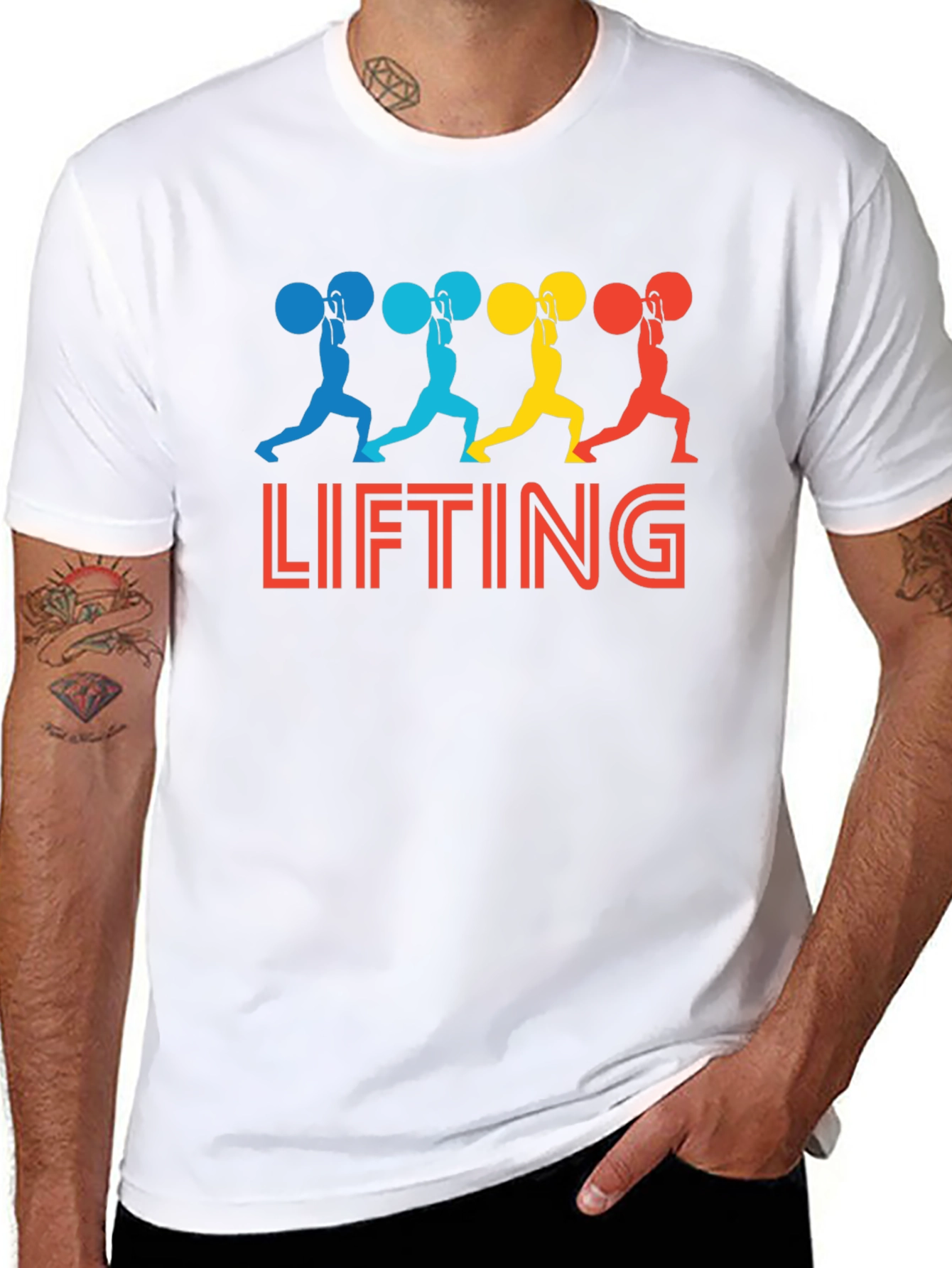 Lifting Silhouette Graphic T-Shirt