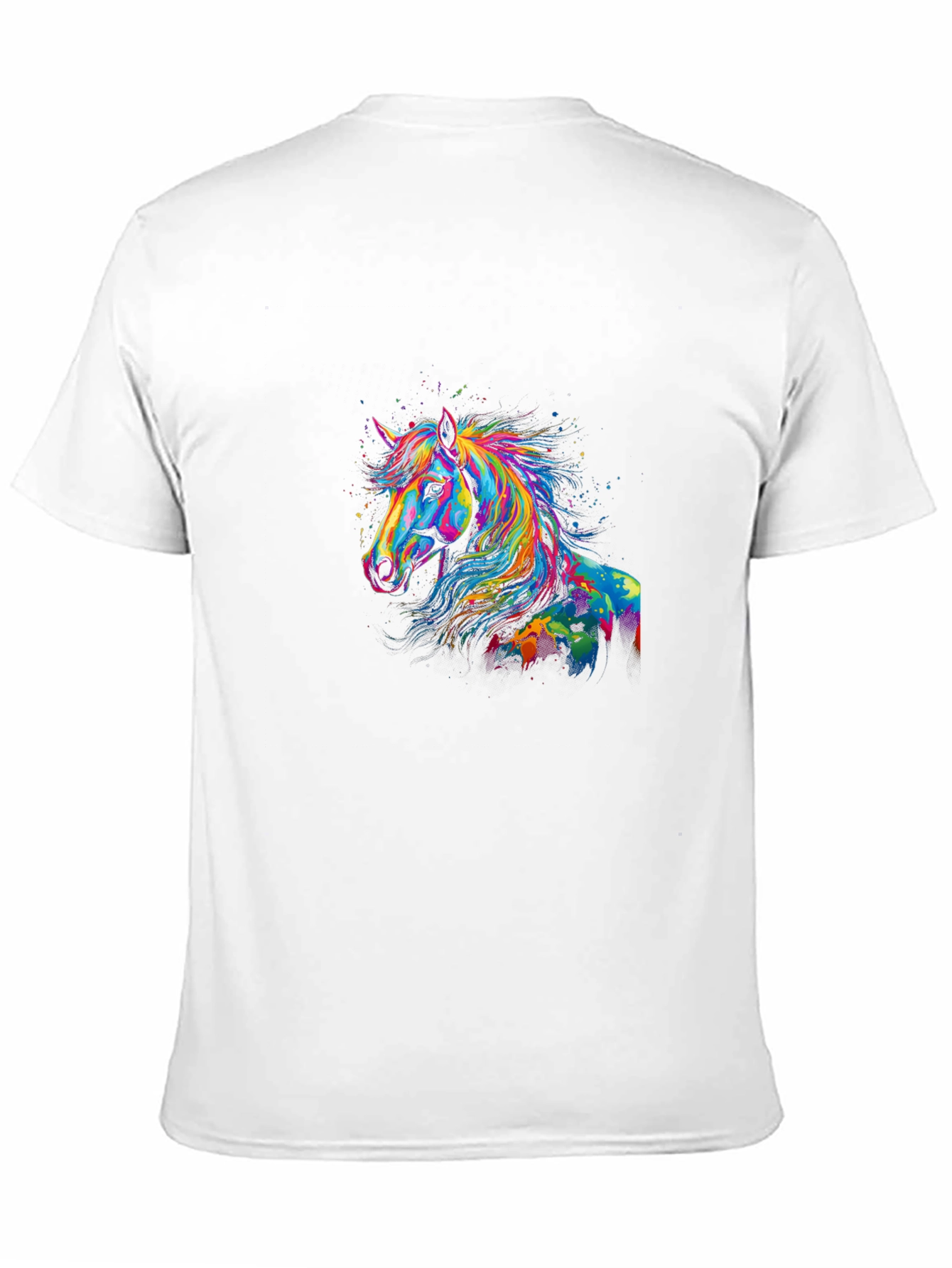 Rainbow Horse Graphic Black T-Shirt