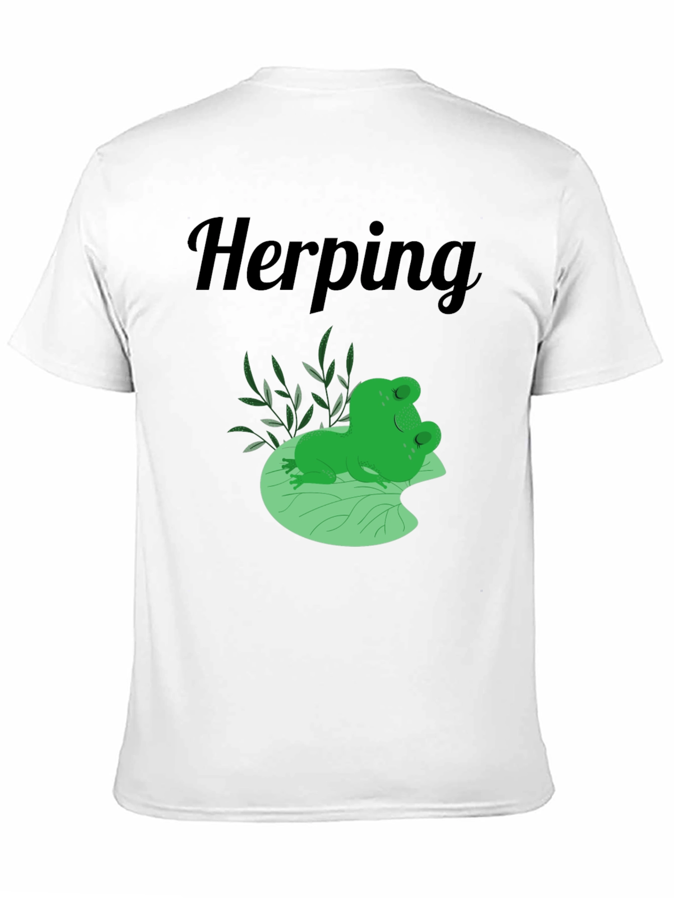 Herping Frog T-Shirt - Black Cotton Tee