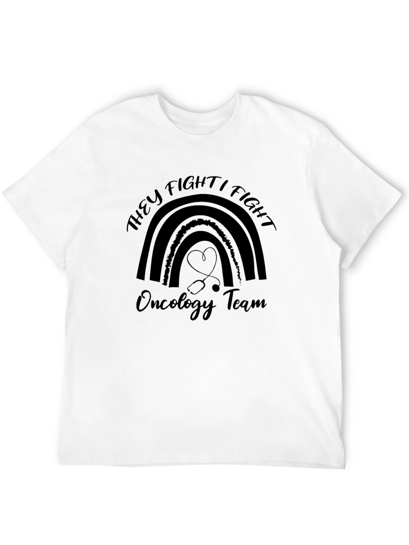 Oncology Team Rainbow Graphic T-Shirt