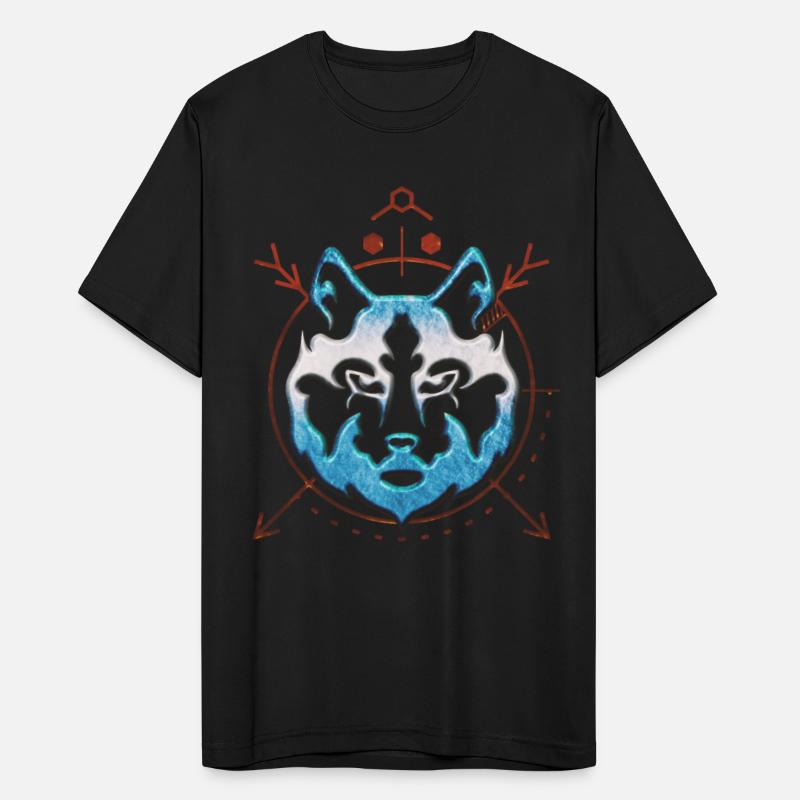 Ice Wolf Head Nordic Geometry Viking