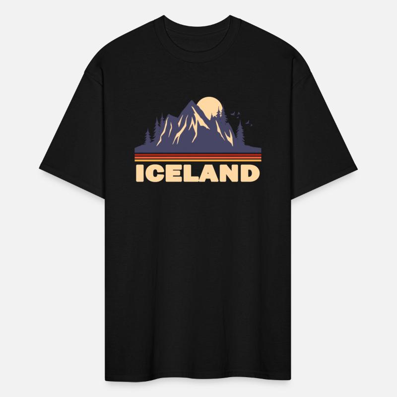 Iceland retro mountains climb