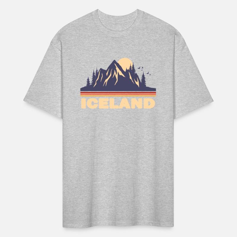 Iceland retro mountains climb