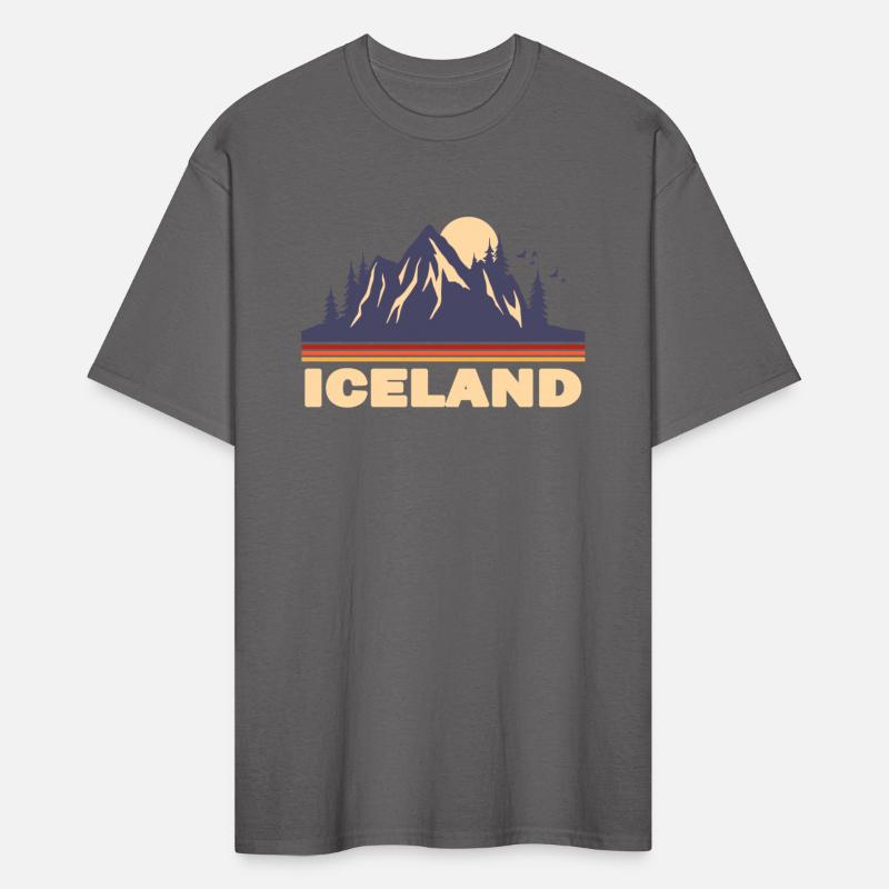 Iceland retro mountains climb