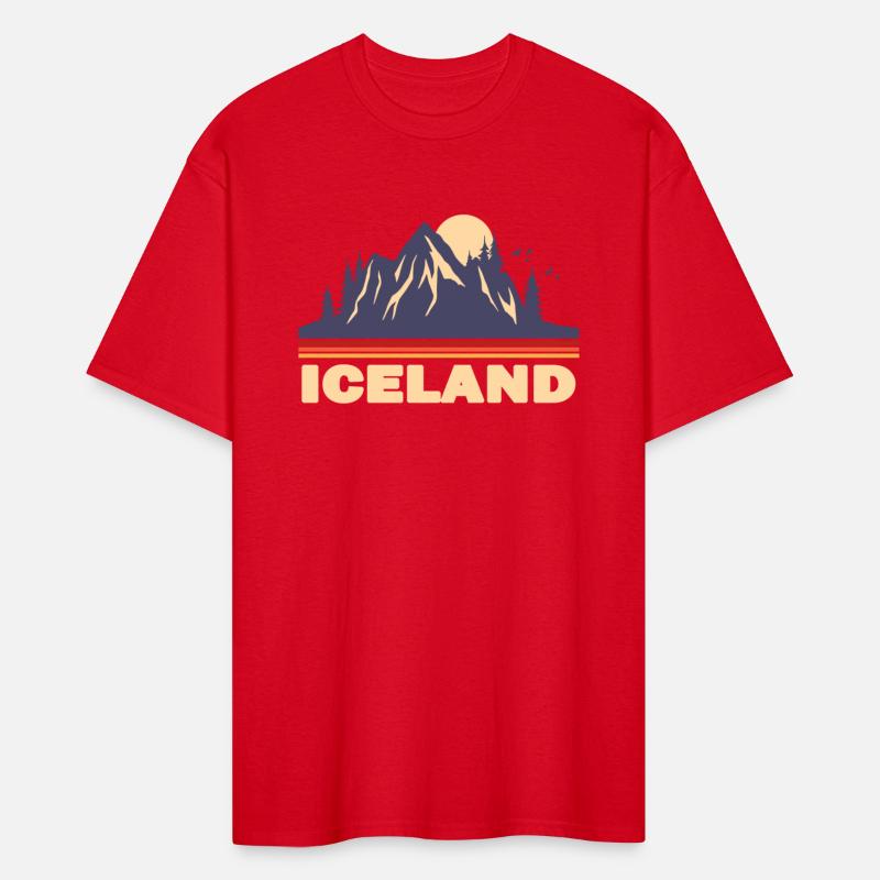 Iceland retro mountains climb