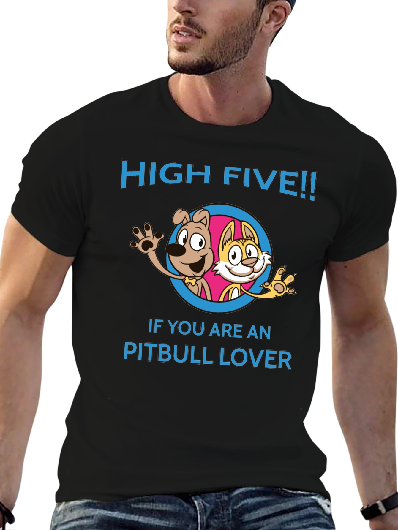High Five Pitbull Lover T-Shirt