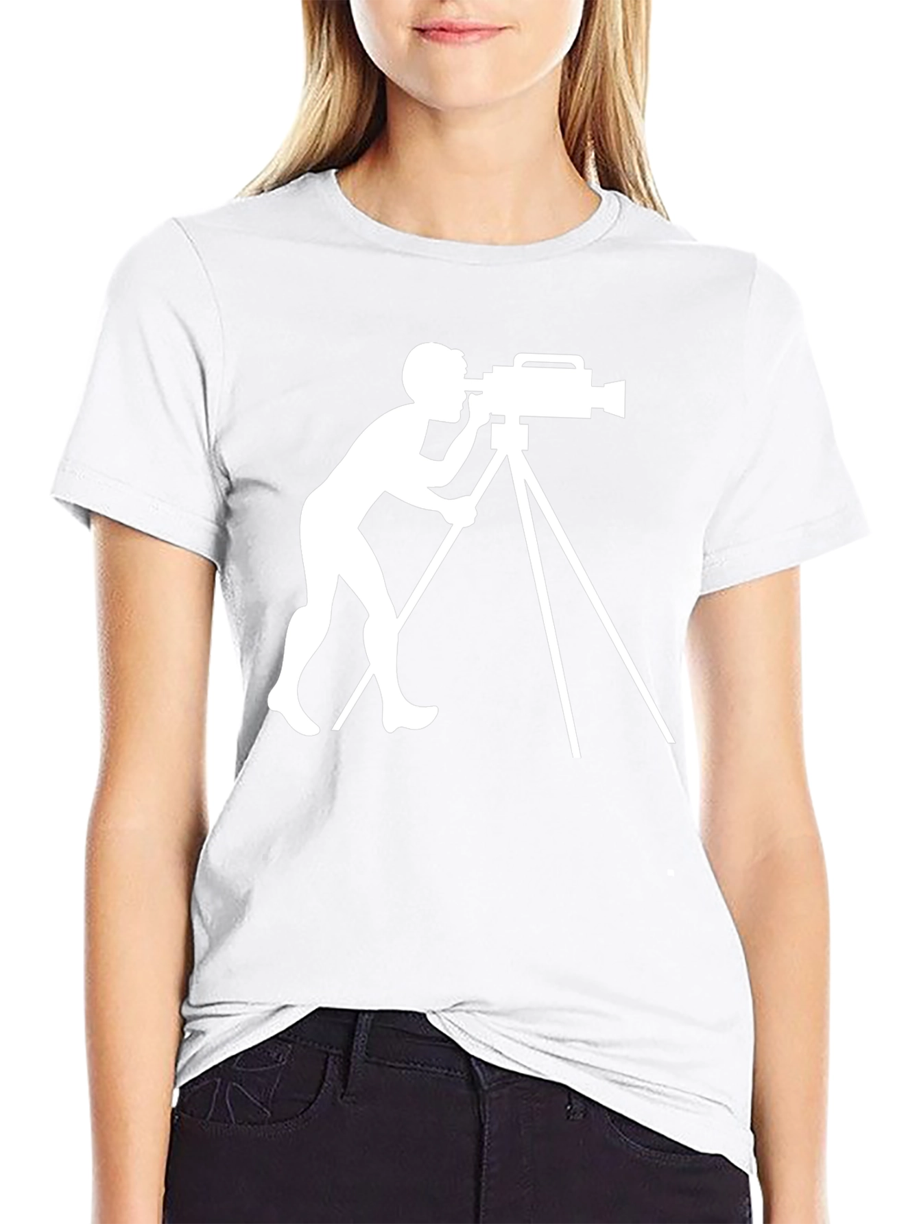 Retro Filmmaker T-Shirt - Classic Camera Design