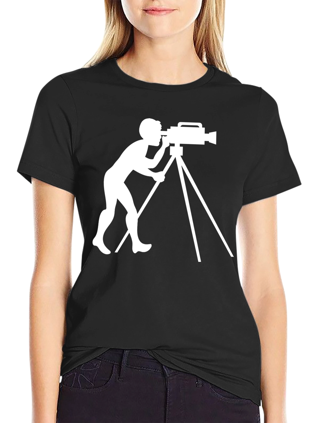 Retro Filmmaker T-Shirt - Classic Camera Design