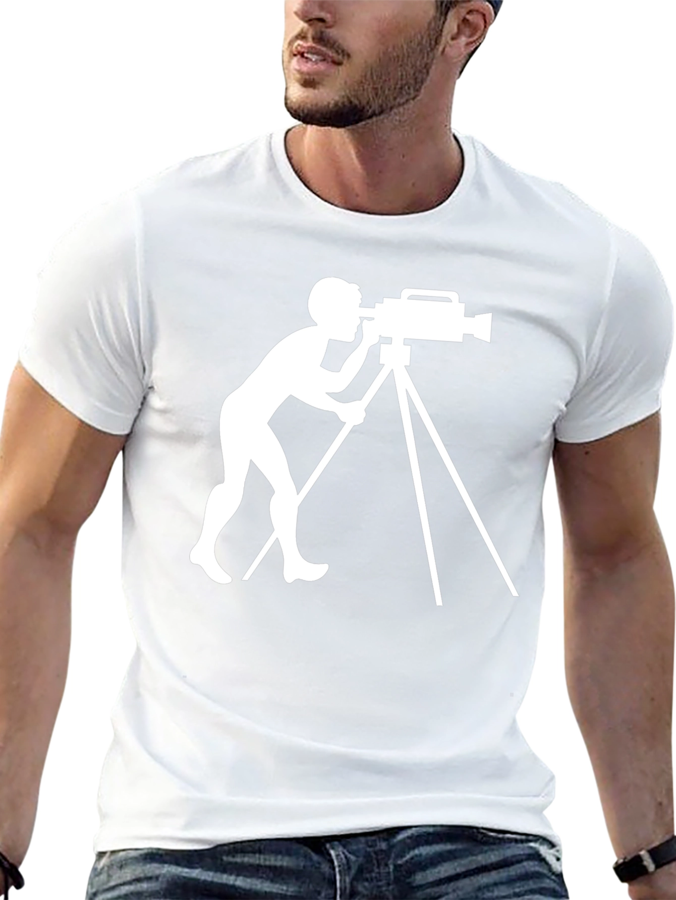 Retro Filmmaker T-Shirt - Classic Camera Design