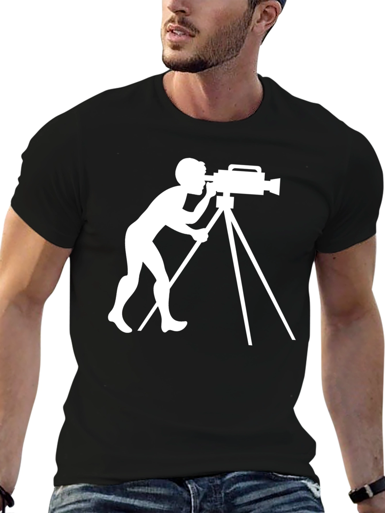 Retro Filmmaker T-Shirt - Classic Camera Design