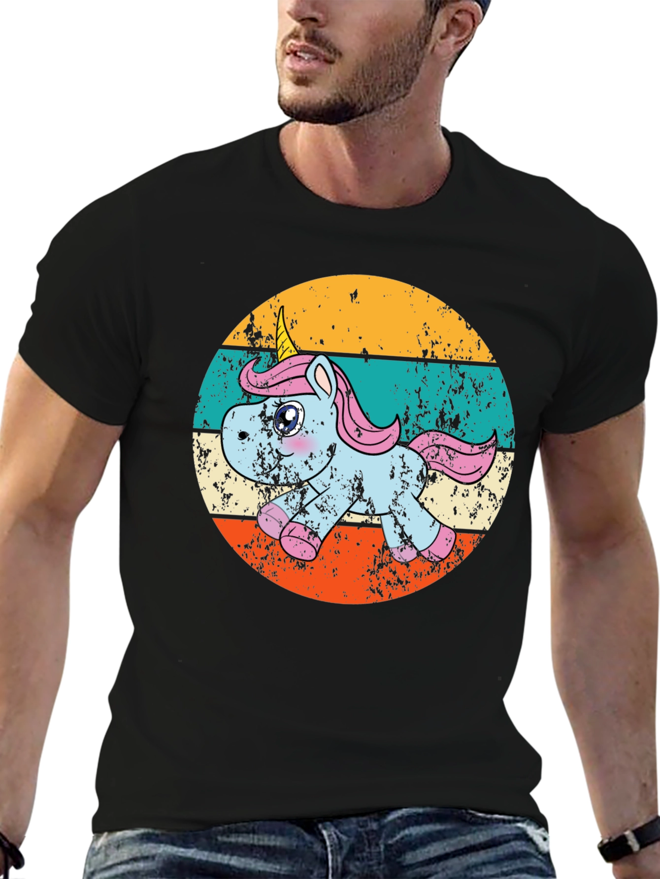 Retro Unicorn Graphic T-Shirt