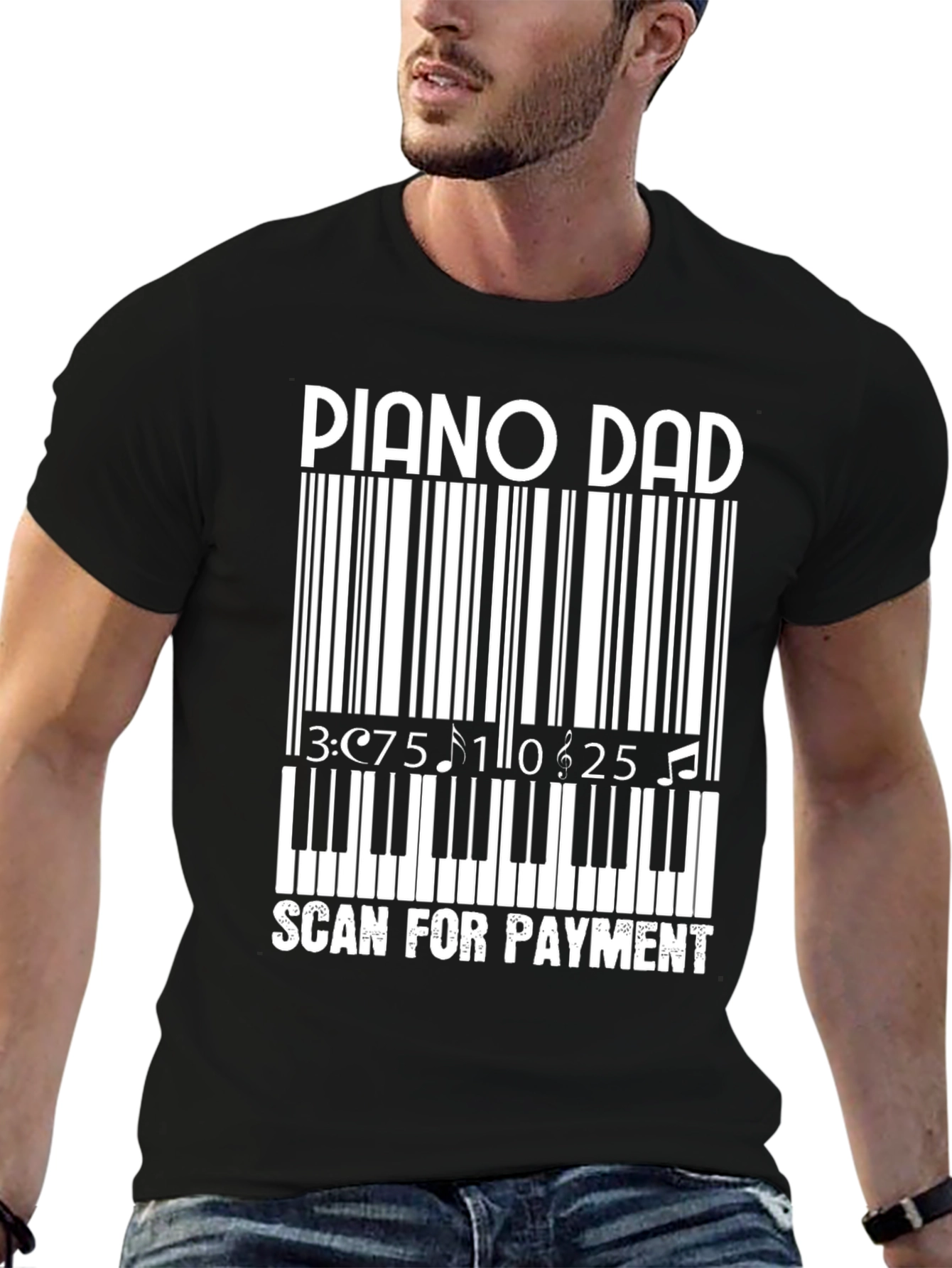 Piano Dad Scan for Payment Funny T-Shirt