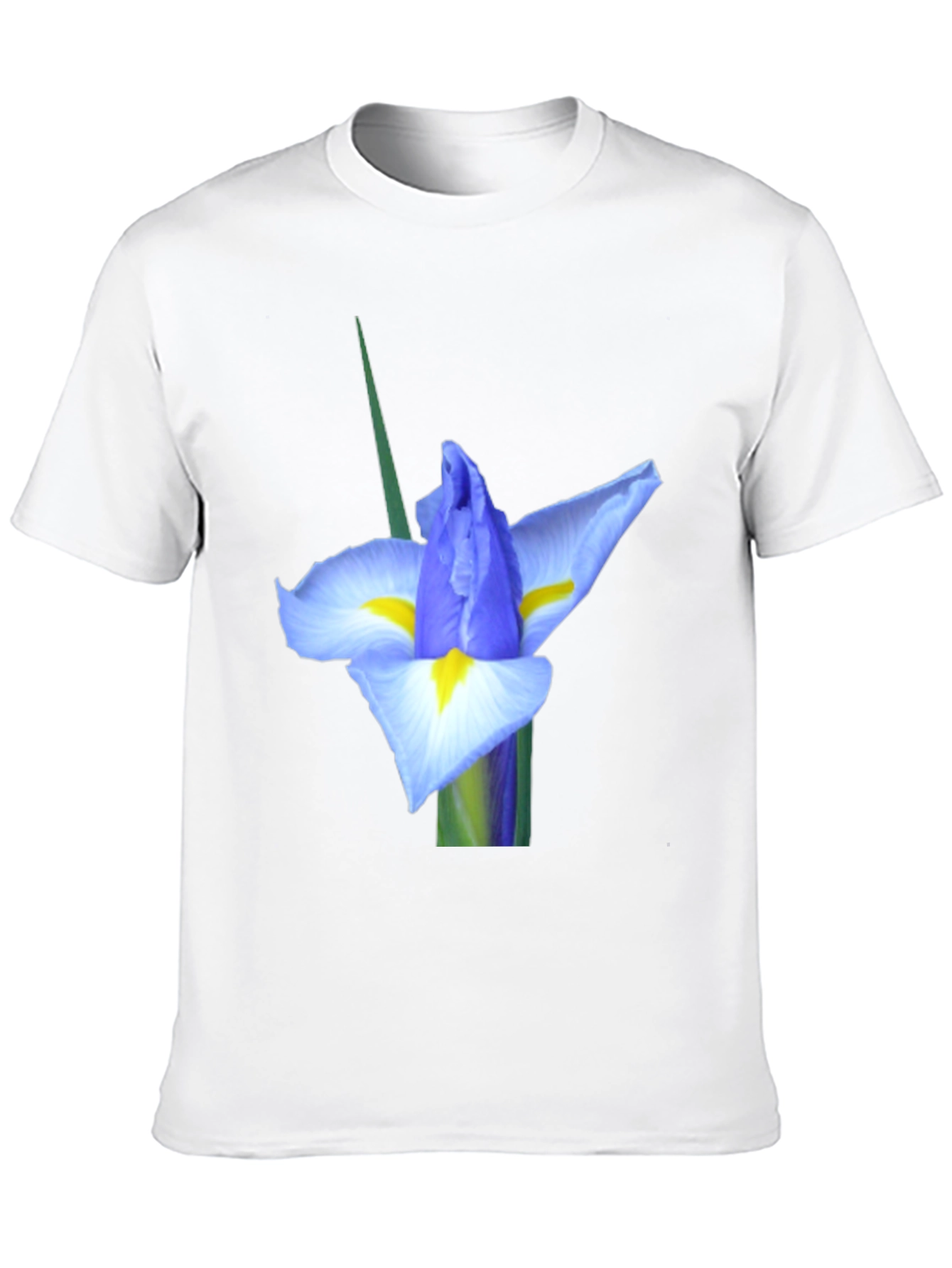 Iris Flower Graphic Tee - Black
