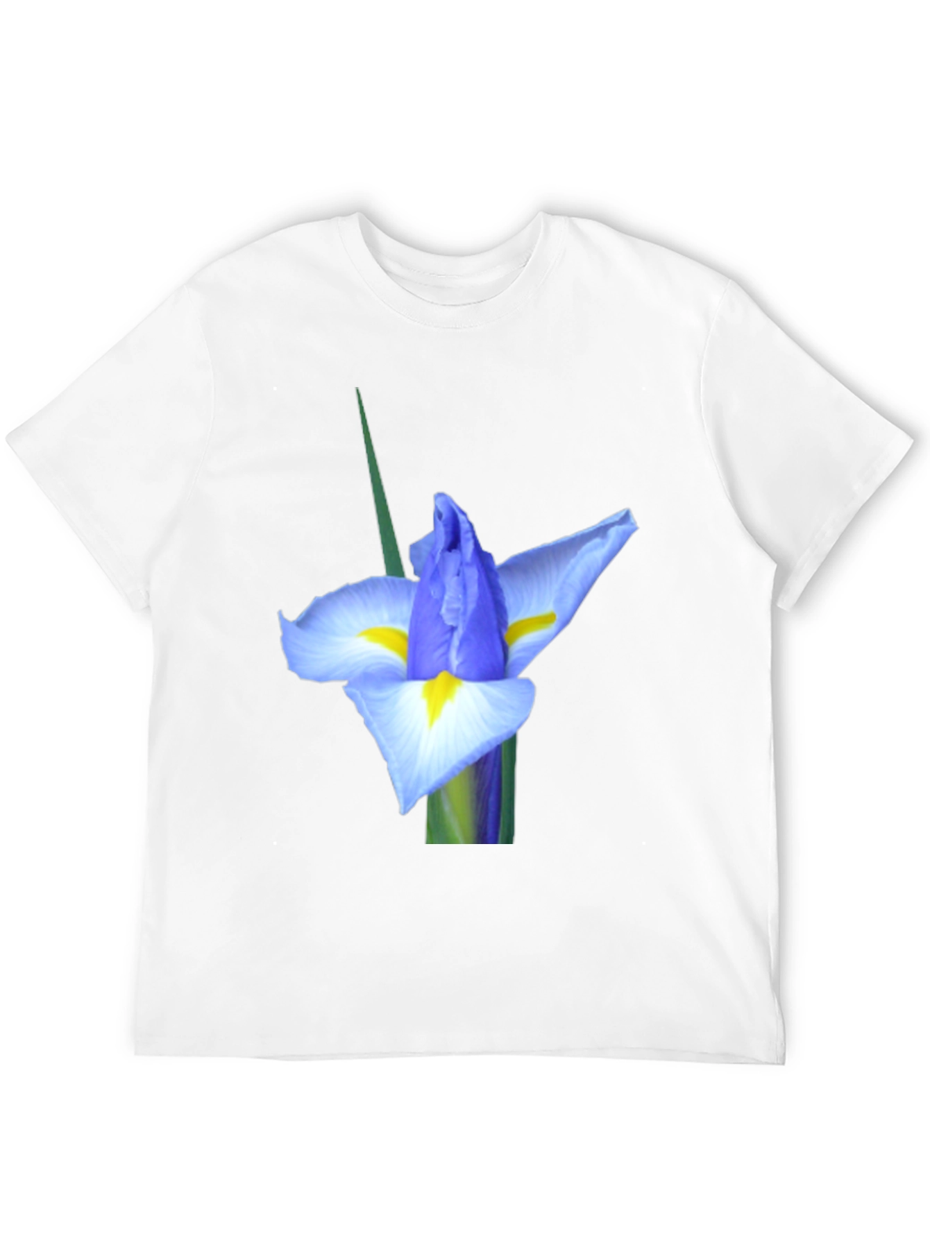 Iris Flower Graphic Tee - Black