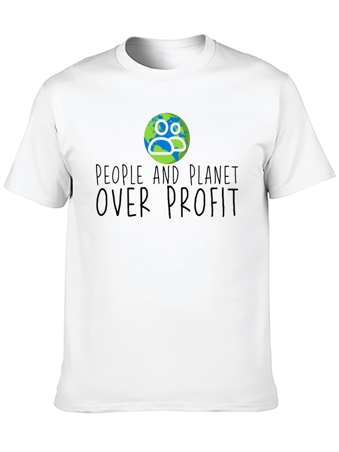 People and Planet Over Profit Black T-Shirt