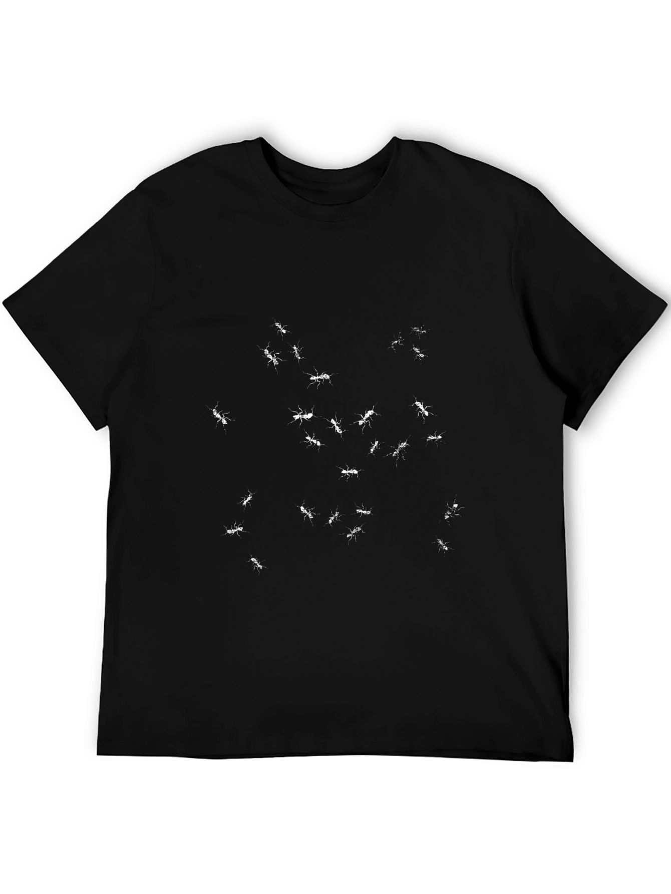 Ant Print Black T-Shirt | Casual Wear