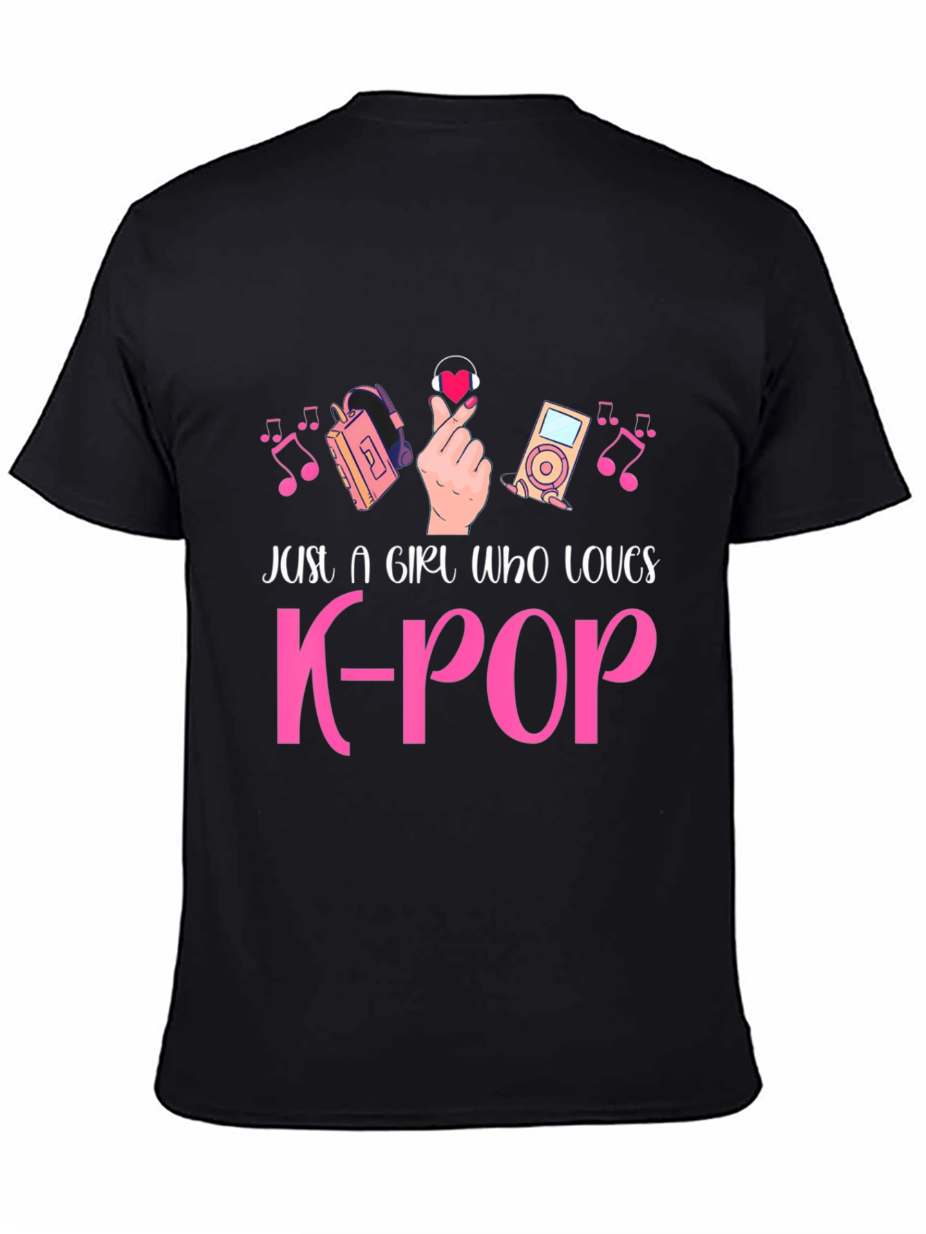 K-Pop Music Fan Black T-Shirt