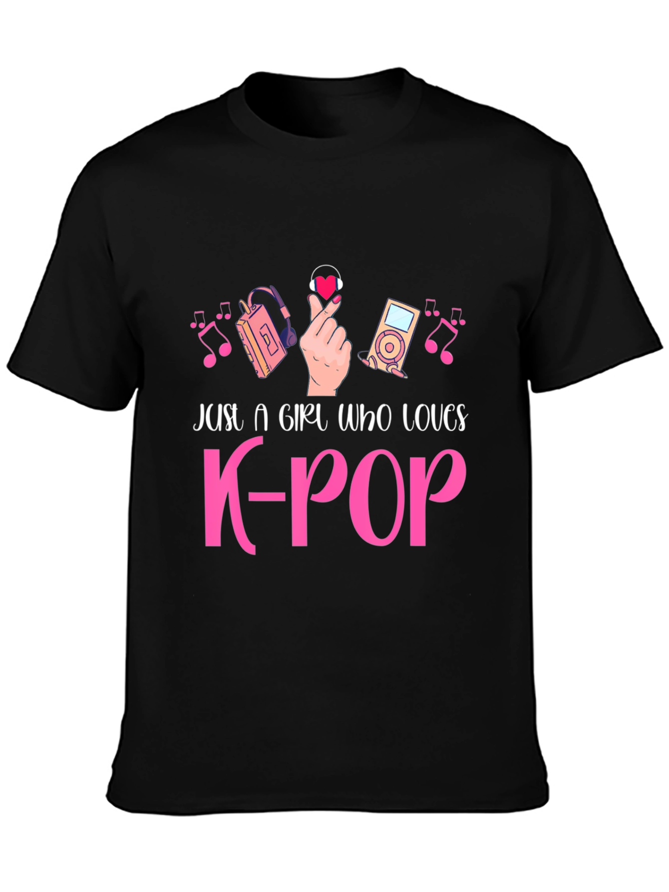K-Pop Music Fan Black T-Shirt