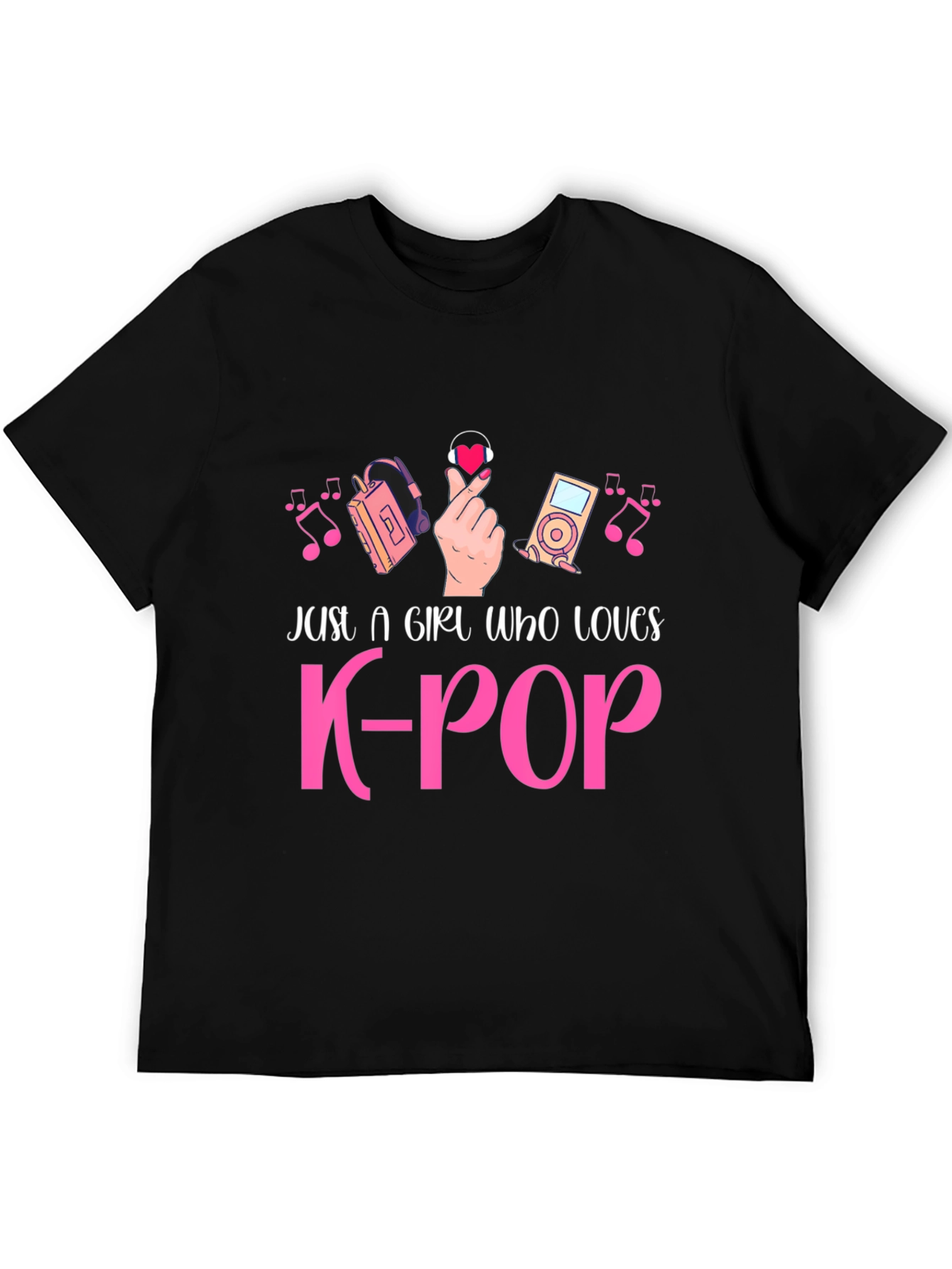K-Pop Music Fan Black T-Shirt