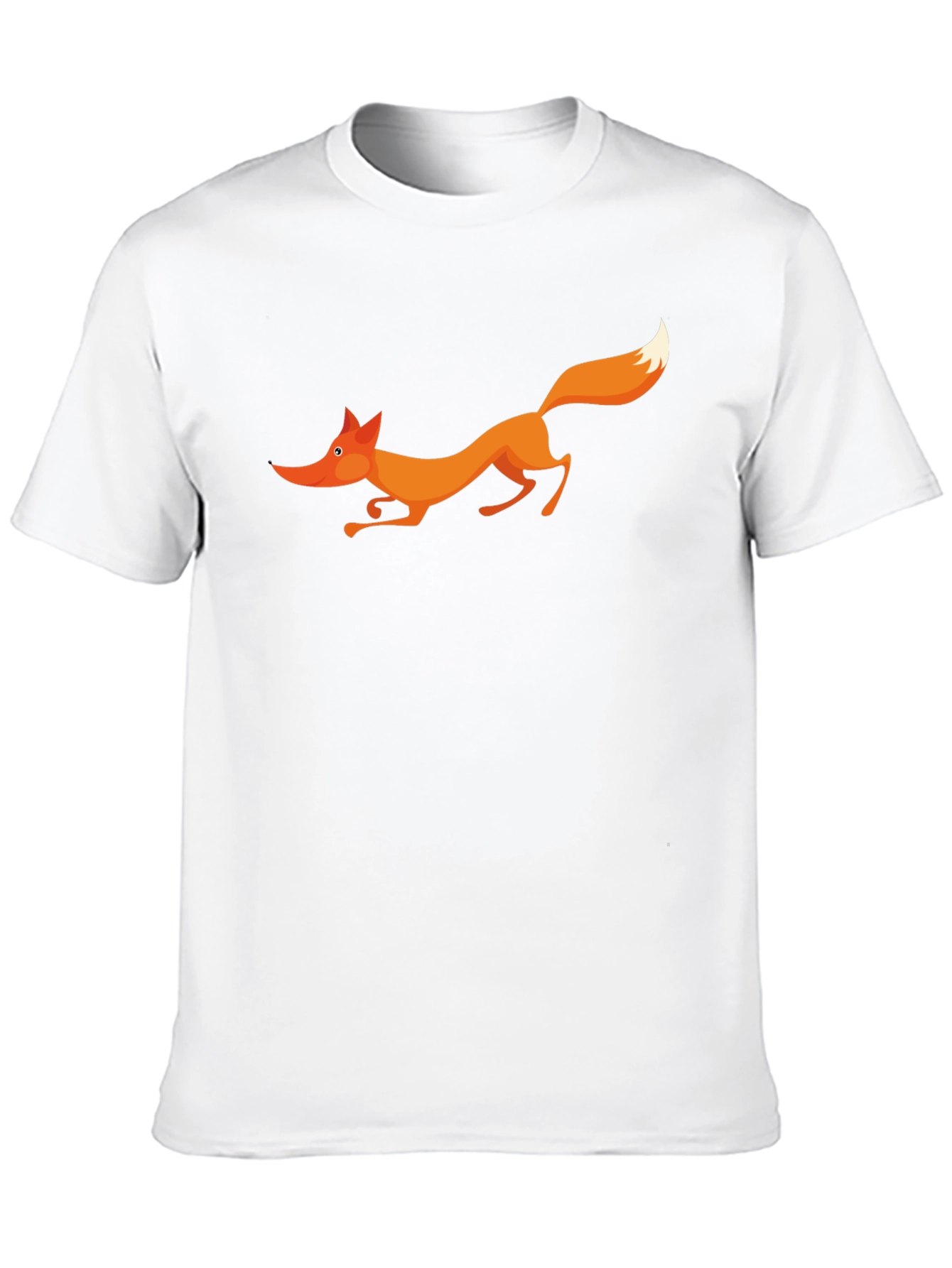 Fox Graphic Black T-Shirt - Cartoon Animal Tee