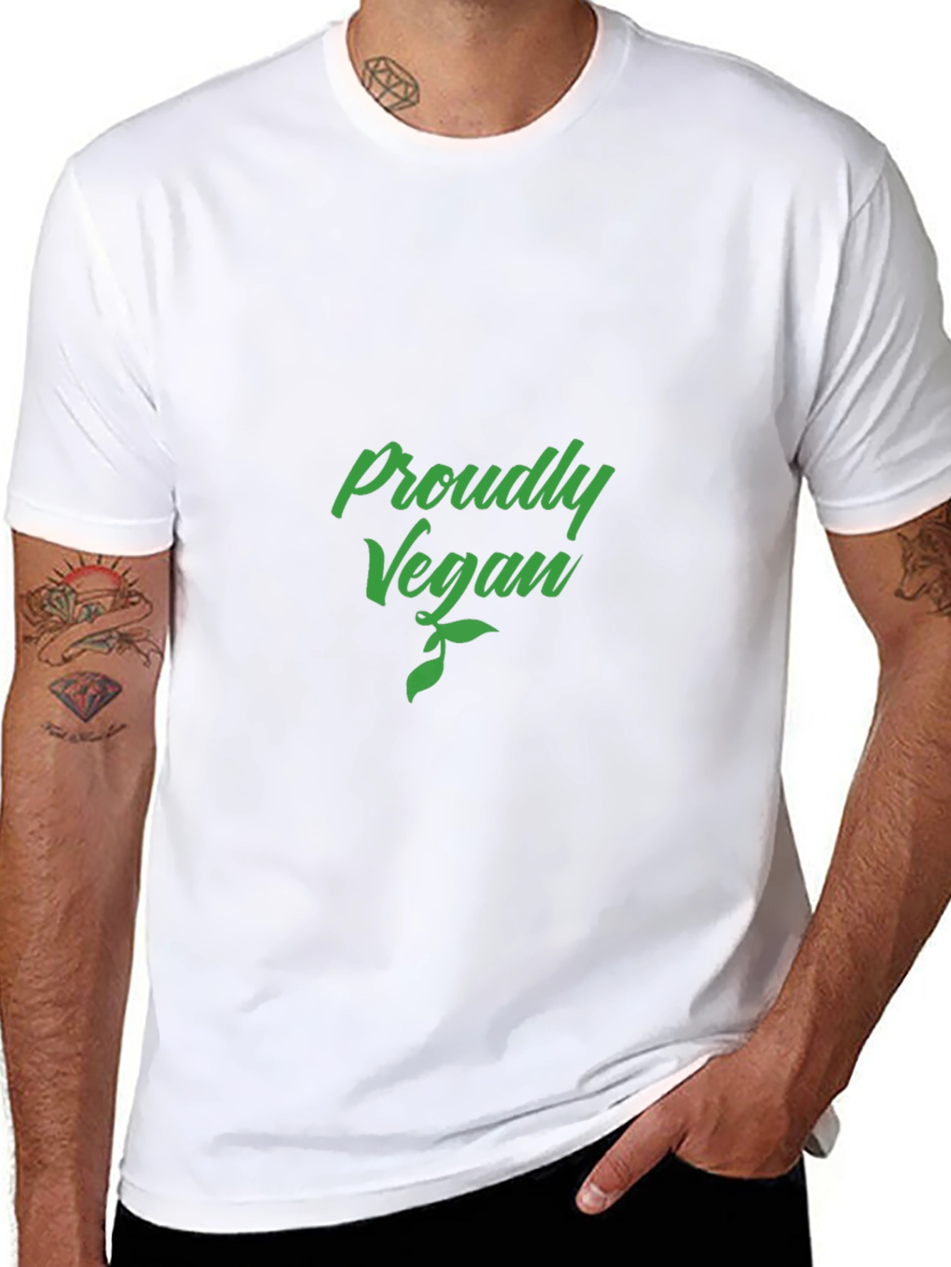 Proudly Vegan Graphic Tee - Black