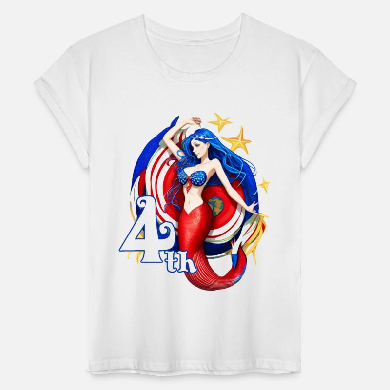 Independence day 4th july mermaid