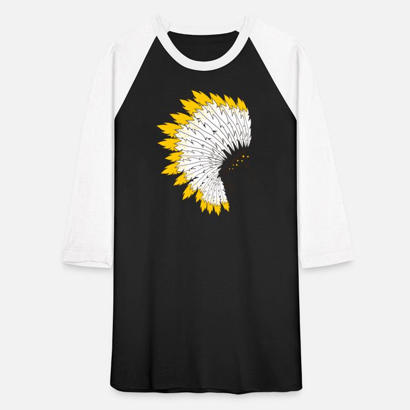 indian chief with yellow feather crown