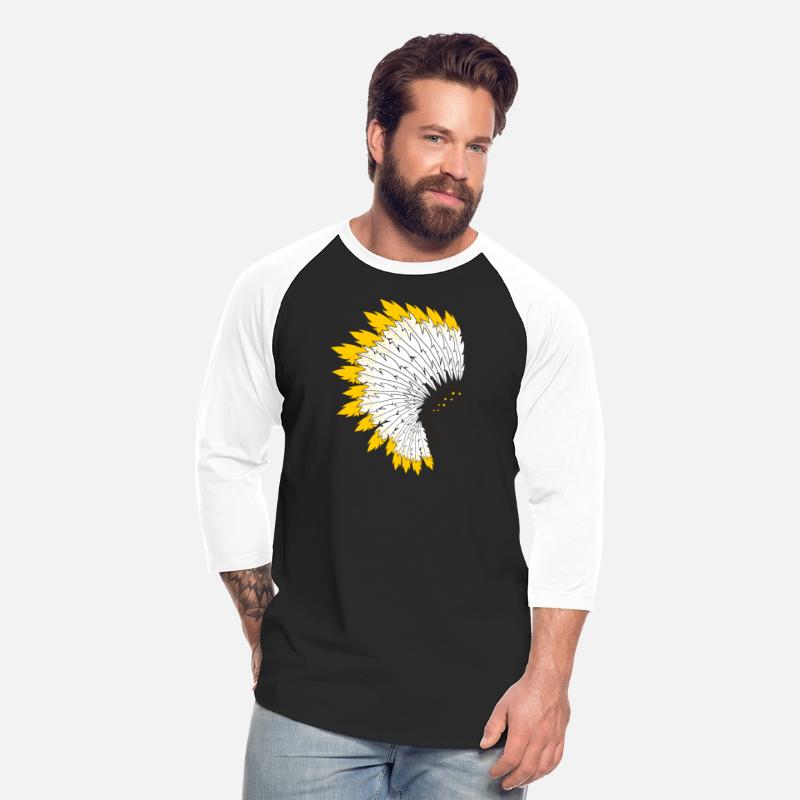 indian chief with yellow feather crown