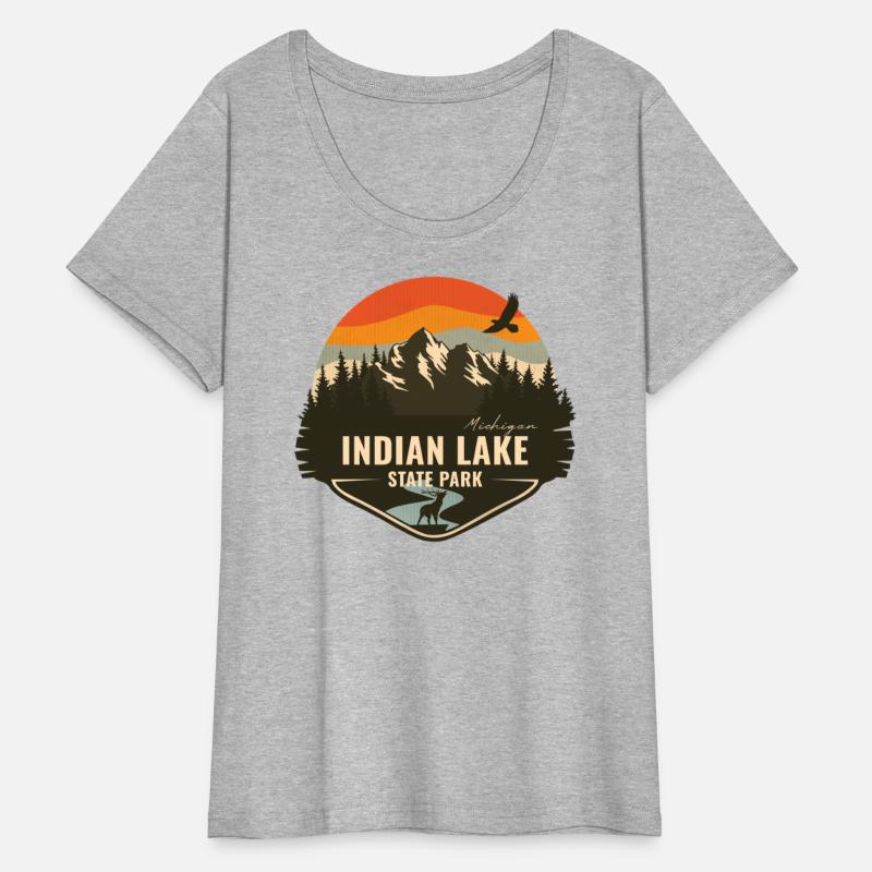 Indian Lake State Park Michigan MI Retro Badge
