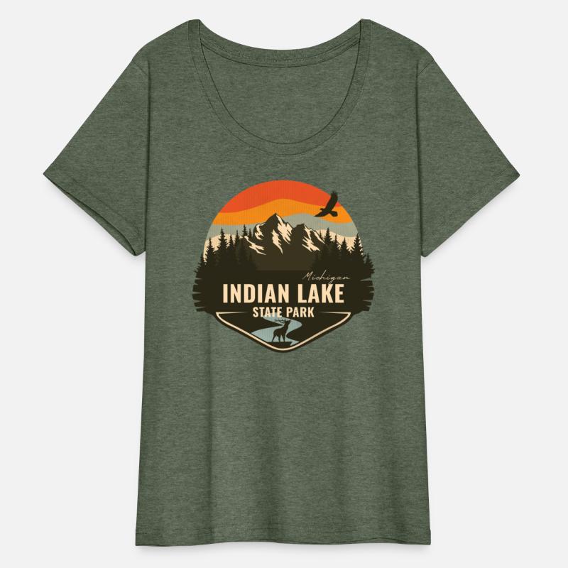 Indian Lake State Park Michigan MI Retro Badge