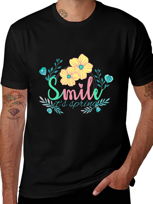 Smile Its Spring Floral Graphic Tee