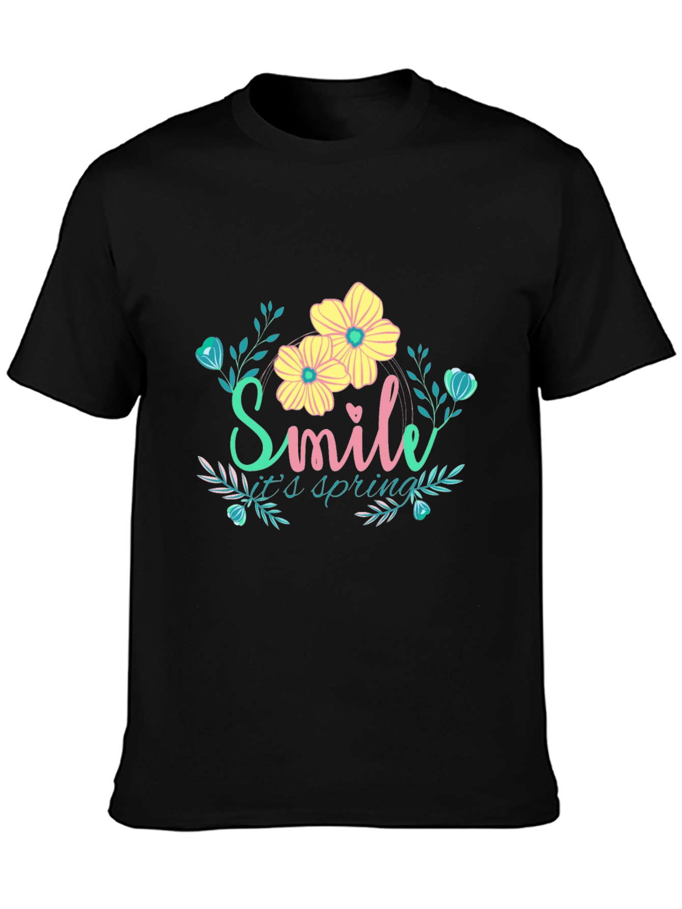 Smile Its Spring Floral Graphic Tee
