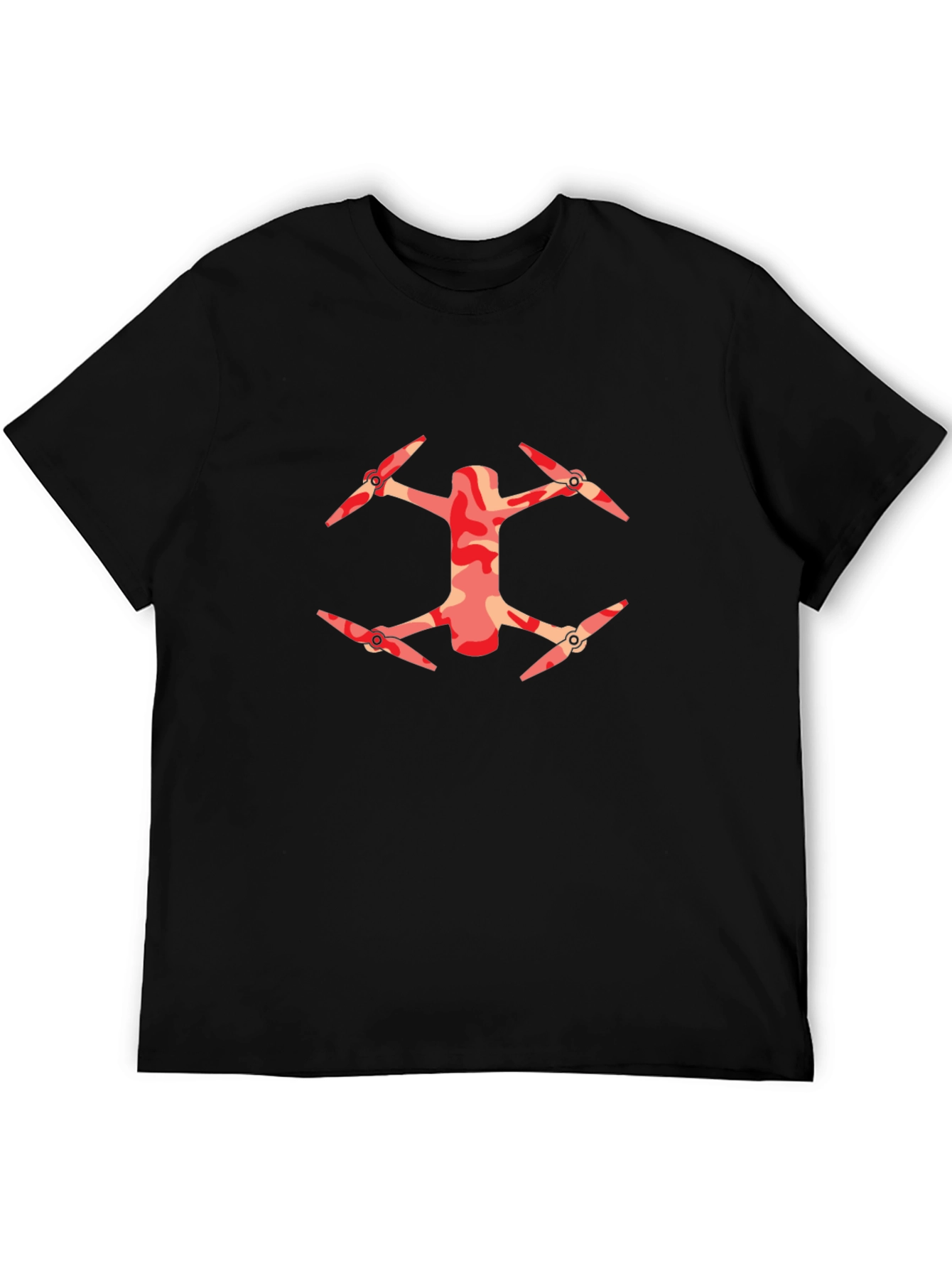 Drone Camo Graphic Black T-Shirt