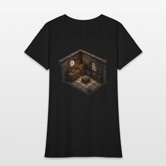 Isometric Medieval Living Room - Voxel Design