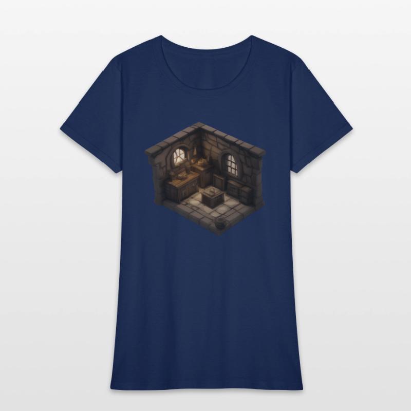 Isometric Medieval Living Room - Voxel Design
