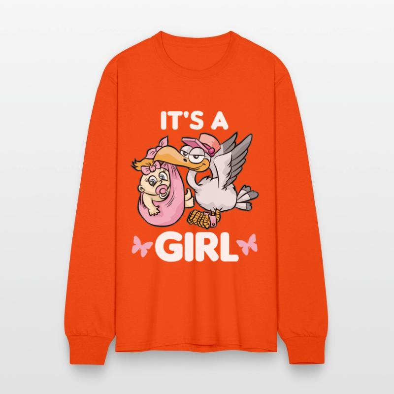 IT S A GIRL Stork Baby Binkie Birth Daughter Love