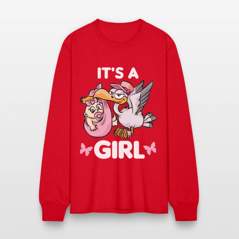 IT S A GIRL Stork Baby Binkie Birth Daughter Love