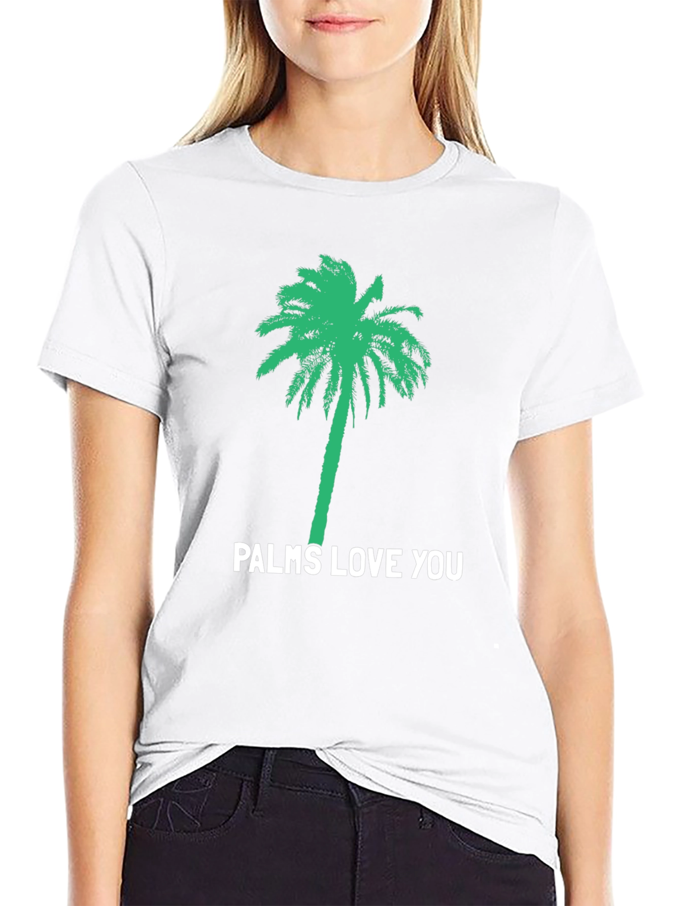 Palms Love You Black Graphic Tee