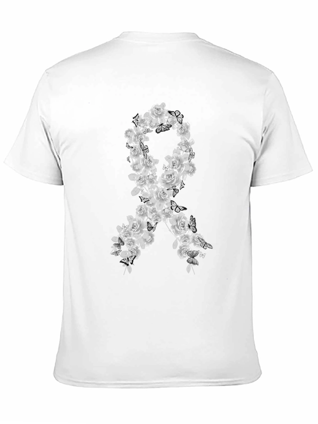 Floral Awareness Ribbon Graphic T-Shirt