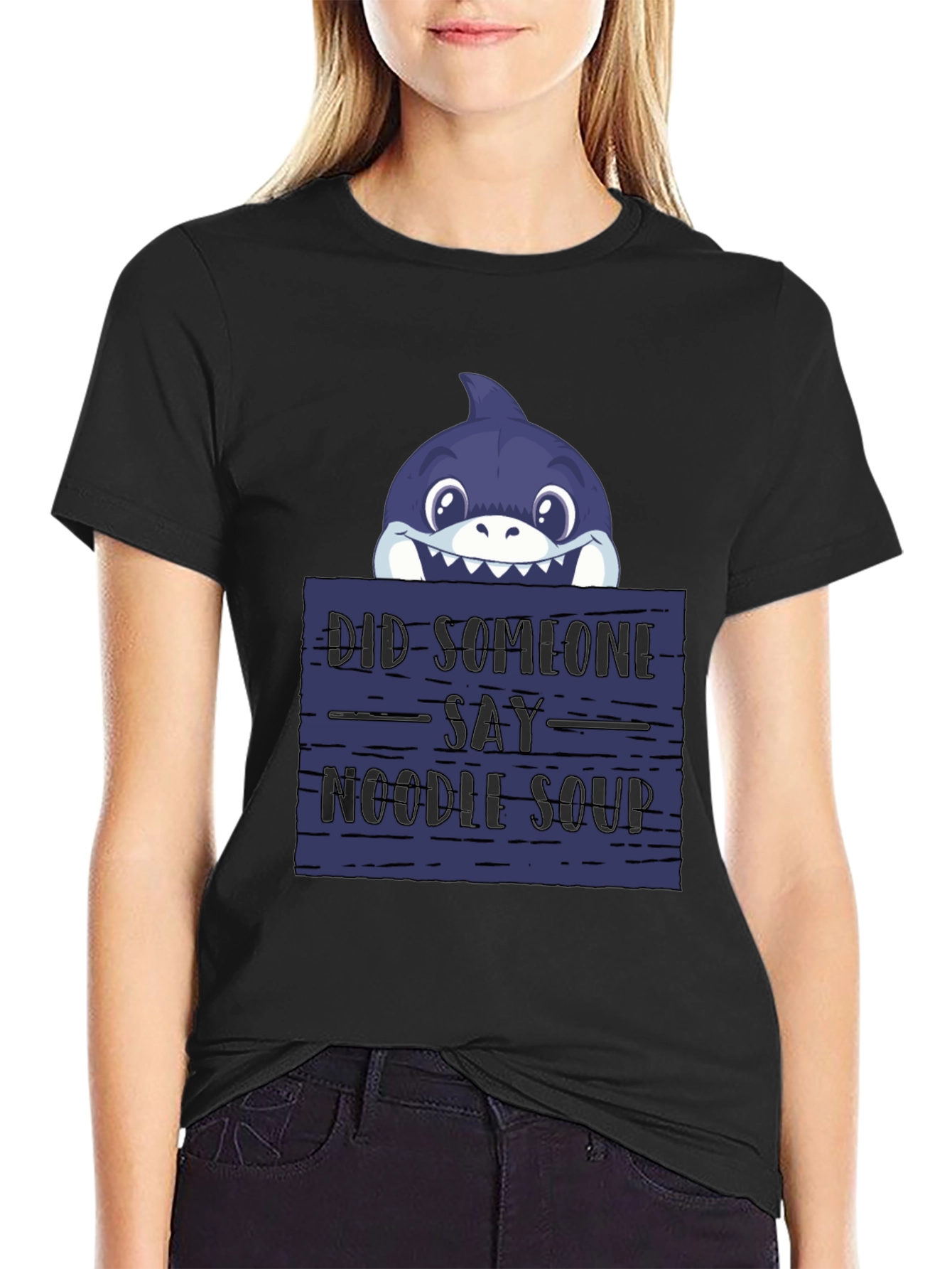 Noodle Soup Shark T-Shirt - Funny Graphic Tee