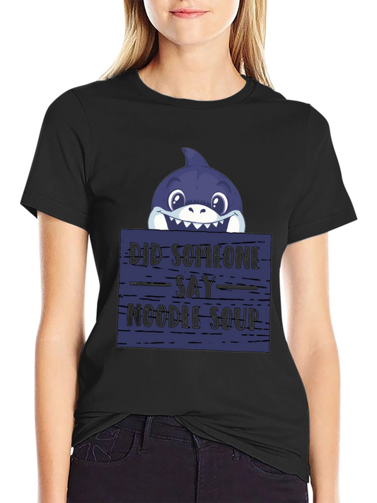 Noodle Soup Shark T-Shirt - Funny Graphic Tee