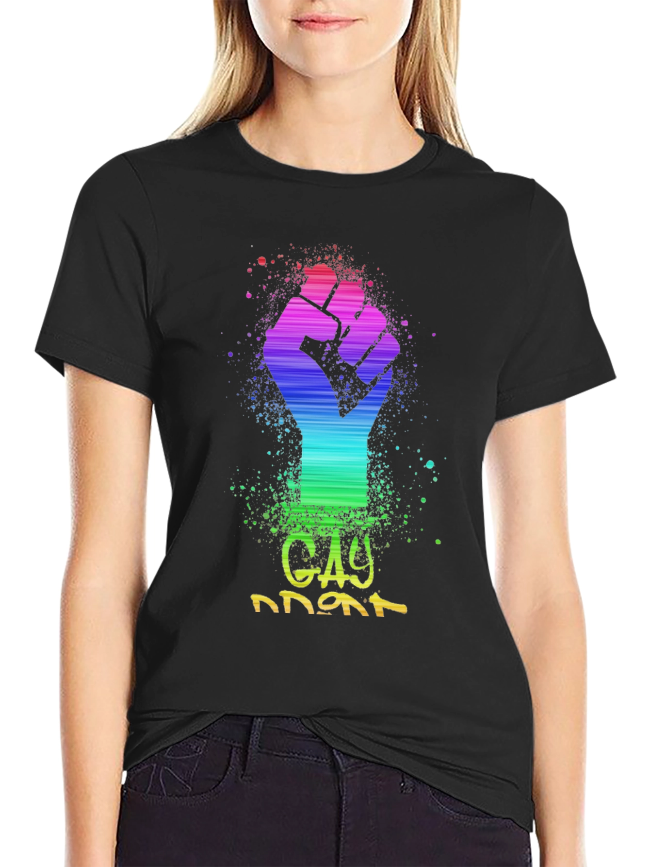 Rainbow Gay Power Fist T-Shirt - Pride Tee