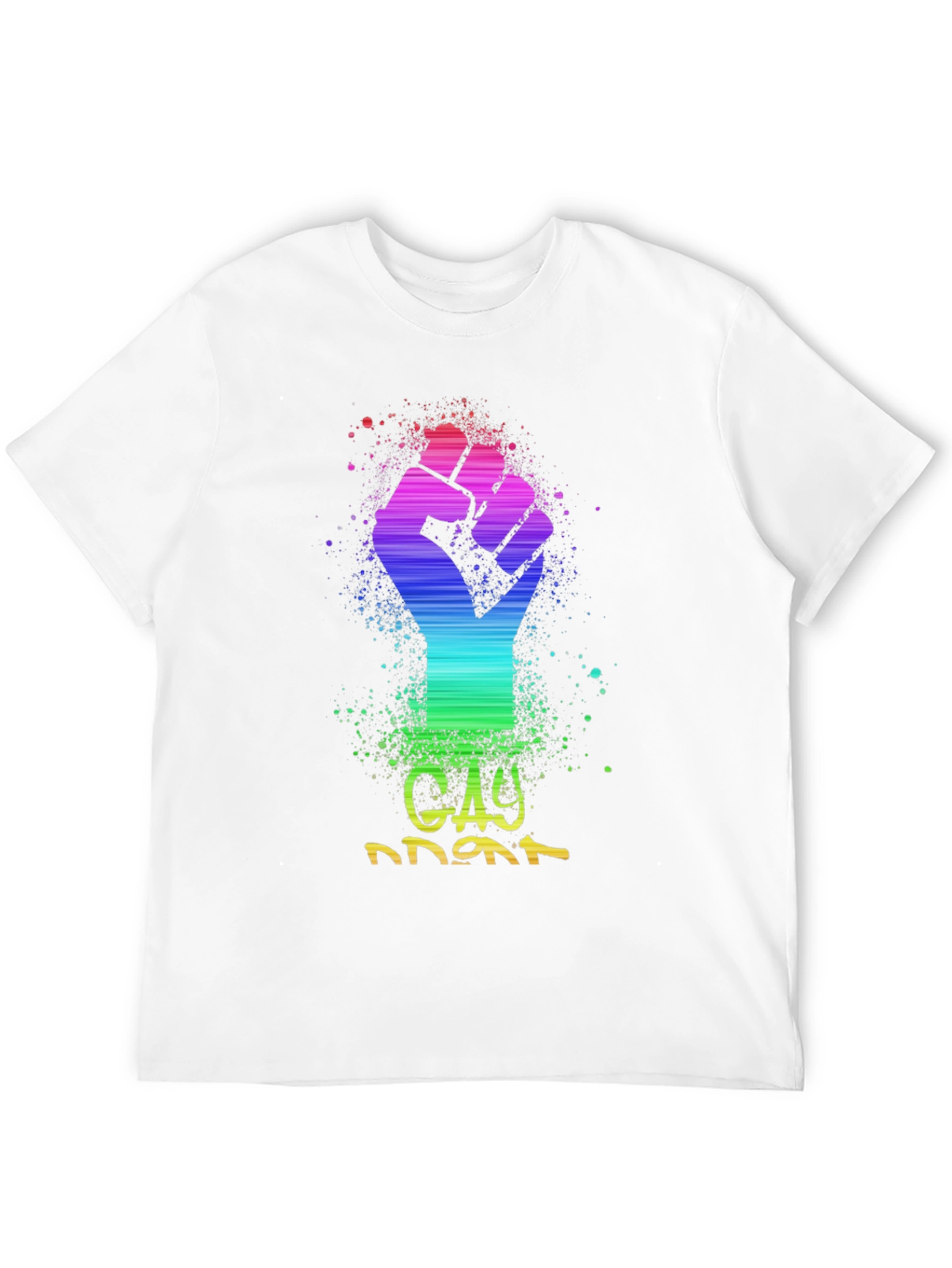 Rainbow Gay Power Fist T-Shirt - Pride Tee