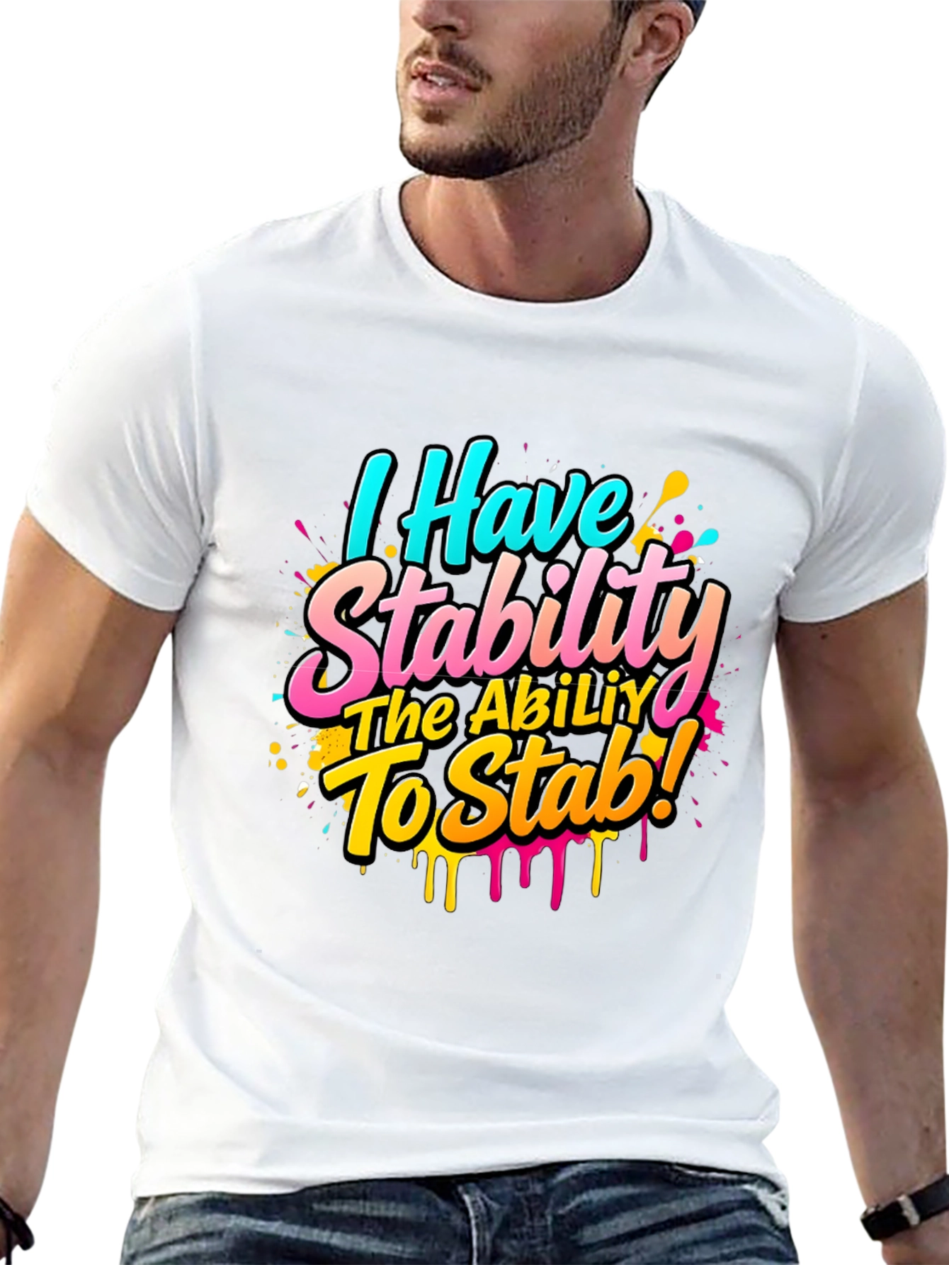 Funny Stability Stab T-Shirt