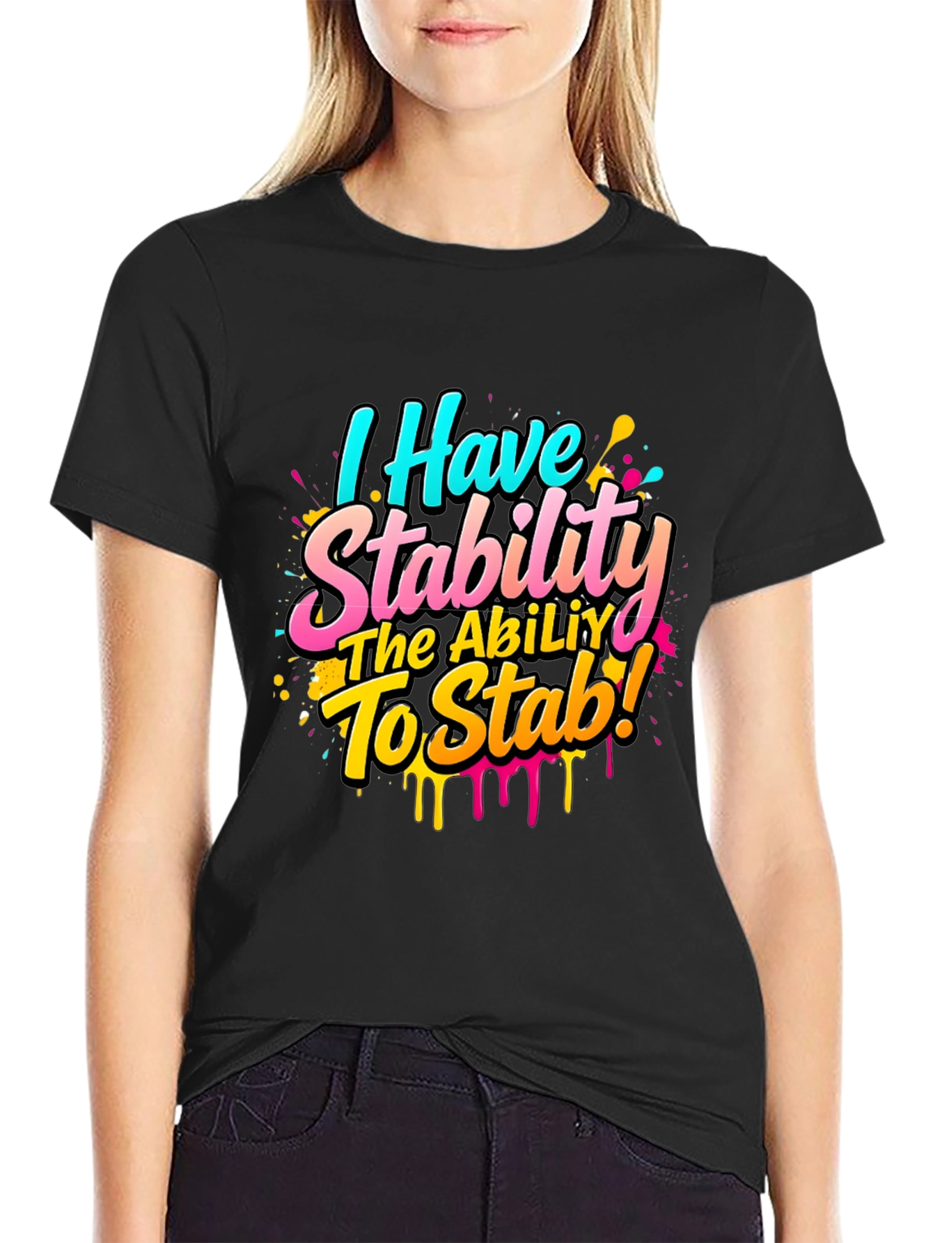 Funny Stability Stab T-Shirt